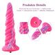 Фантазийная насадка для секс-машин Hismith 10.12″ Silicone Dildo rose Monster Series - фото3