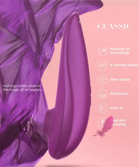 Вакуумний стимулятор для клітора Womanizer Classic Purple - фото5