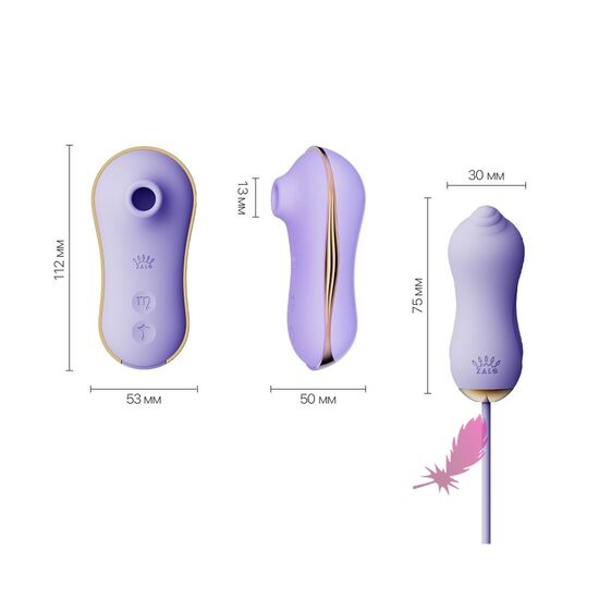 Набір віброяйце та вакуумний стимулятор 2в1 Zalo Unicorn - фото9
