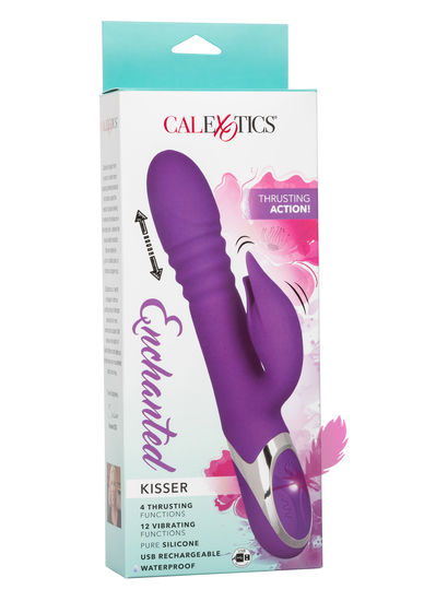 Вібратор кролик з ротацією та фрикціями CalExotics Enchanted Kisser - фото1