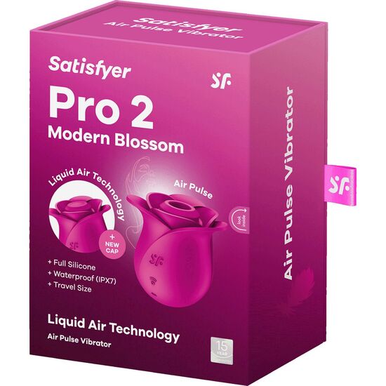 Вакуумный стимулятор с двумя насадками Satisfyer Pro 2 Modern Blossom - фото2