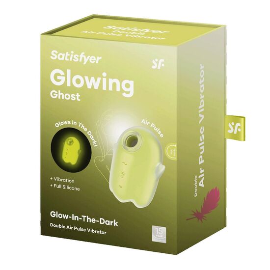 Вакуумний кліторальний стимулятор із вібрацією Satisfyer Glowing Ghost - фото3