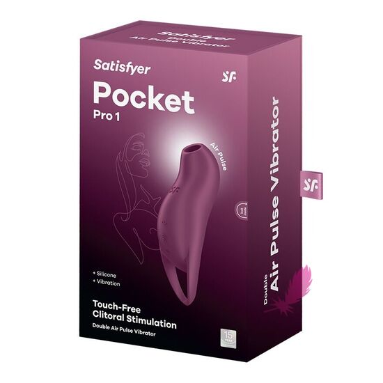 Вакуумний кліторальний стимулятор із вібрацією Satisfyer Pocket Pro 1 - фото3