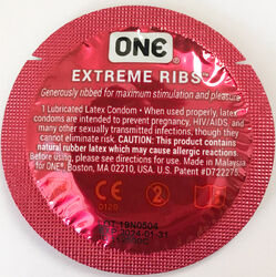 Ребристый презерватив One Extreme Ribs