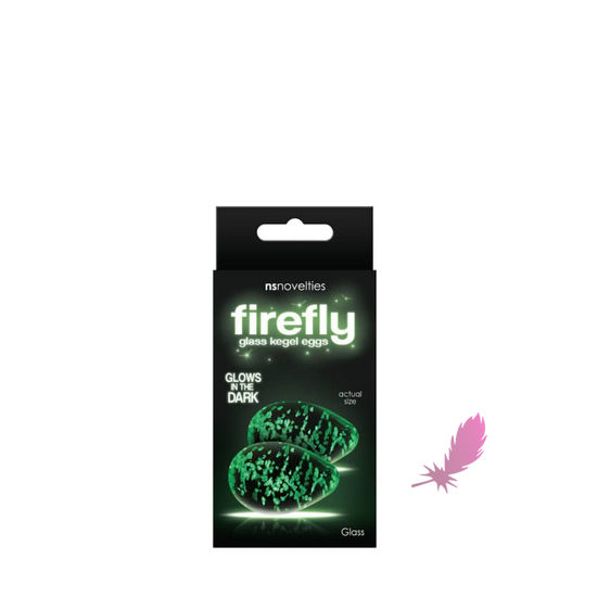 Скляні флуоресцентні вагінальні кульки Firefly Glass Eggs Clear - фото2