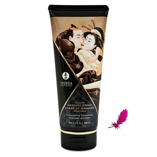 Їстівний масажний крем Shunga Kissable Massage Cream шоколад - фото0