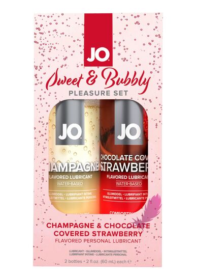 Набір їстівних лубрикантів System JO Sweet&Bubbly – Champagne & Chocolate Covered Strawberry - фото0