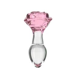 Скляна анальна пробка Pillow Talk Rosy Luxurious Glass Anal Plug