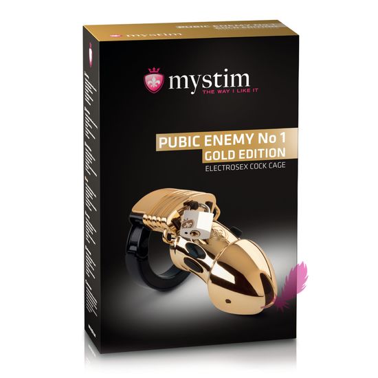 Пояс верности с электростимуляцией Mystim Pubic Enemy No 1 - Gold Edition - фото3