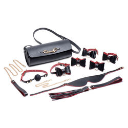 Набор-сумочка БДСМ на 8 предметов Master Series Bow Luxury BDSM Set With Travel Bag