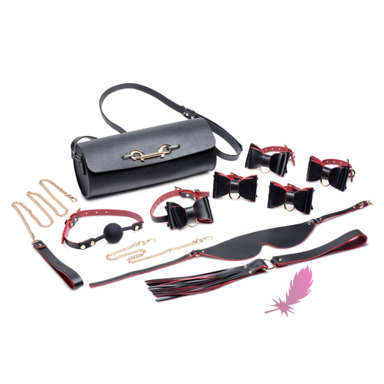 Набір-сумочка БДСМ на 8 предметів Master Series Bow Luxury BDSM Set With Travel Bag - фото0
