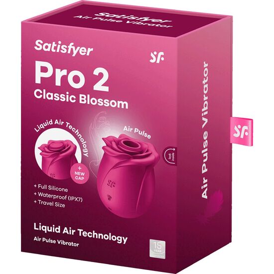 Вакуумный стимулятор с двумя насадками Satisfyer Pro 2 Classic Blossom - фото2