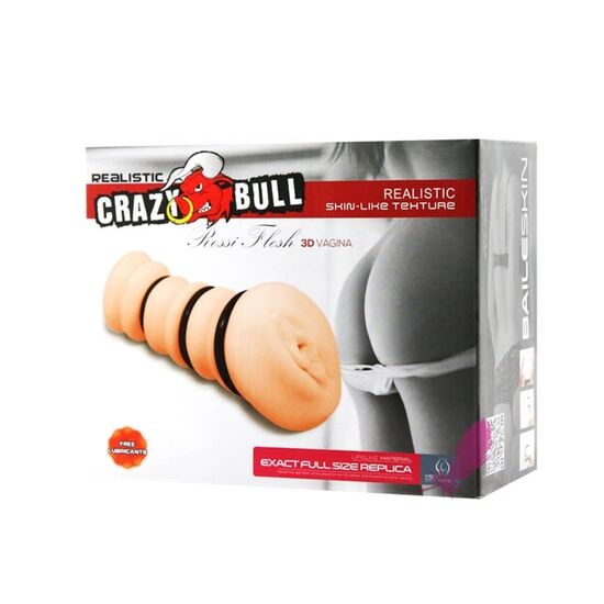 Реалистичный мастурбатор вагина с резинками тугости Crazy Bull - фото4