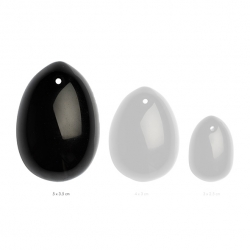 Вагинальное яйцо из натурального камня  Yoni Egg Черный Обсидиан