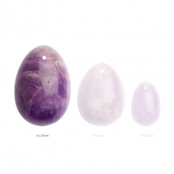 Вагінальне яйце з натурального каменю Yoni Egg Аметист (S)