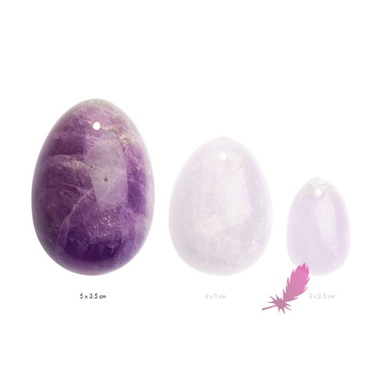 Вагінальне яйце з натурального каменю Yoni Egg Аметист (S) - фото0