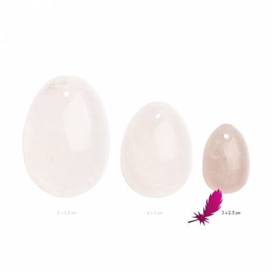 Вагинальное яйцо из натурального камня Yoni Egg Розовый Кварц - фото0