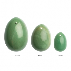 Набiр вагiнальних яэць  Yoni Egg Set Jade (L-M-S)
