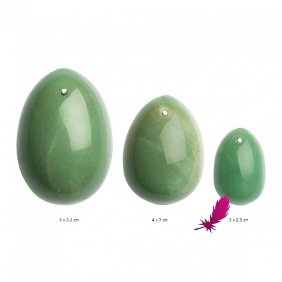 Набiр вагiнальних яэць  Yoni Egg Set Jade (L-M-S) - фото0