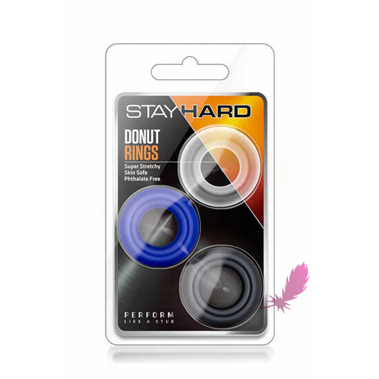 Эрекционные кольца набор Blush Stay Hard Donut Rings - фото0