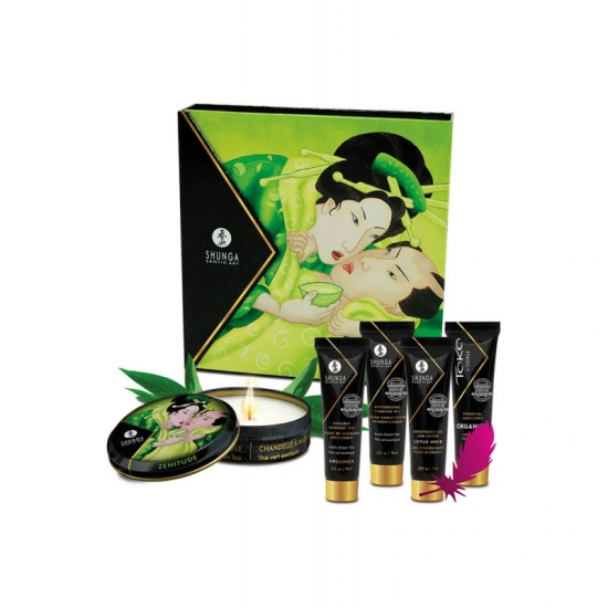 Подарунковий набір у пару Shunga Geishas Secret Kit Organica зелений чай - фото0