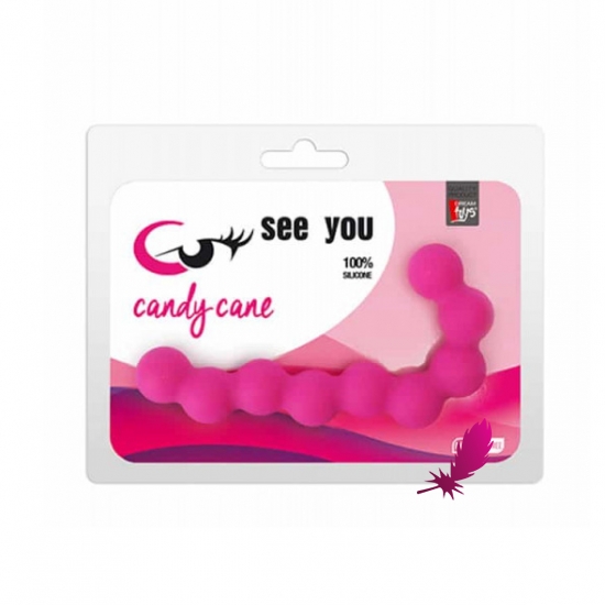 Анальные шарики See You Candy Cane - фото1