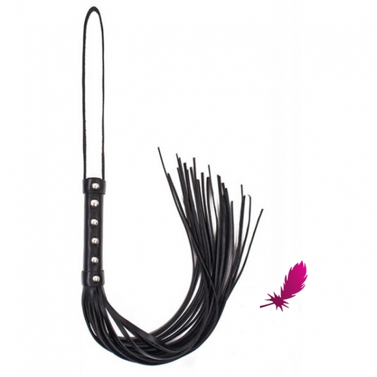 Класcическая плеть с маской Angel Touch с черной ручкой - фото0