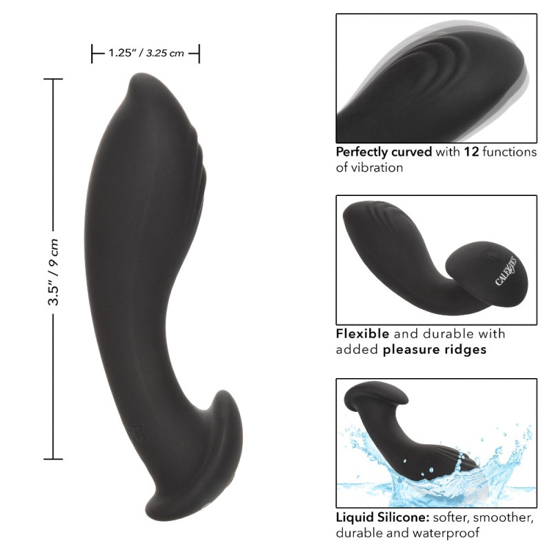 Анальна пробка з вібрацією Eclipse Liquid Silicone