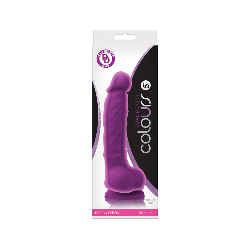 Фаллоимитатор на присоске Colours - Dual Density Purple