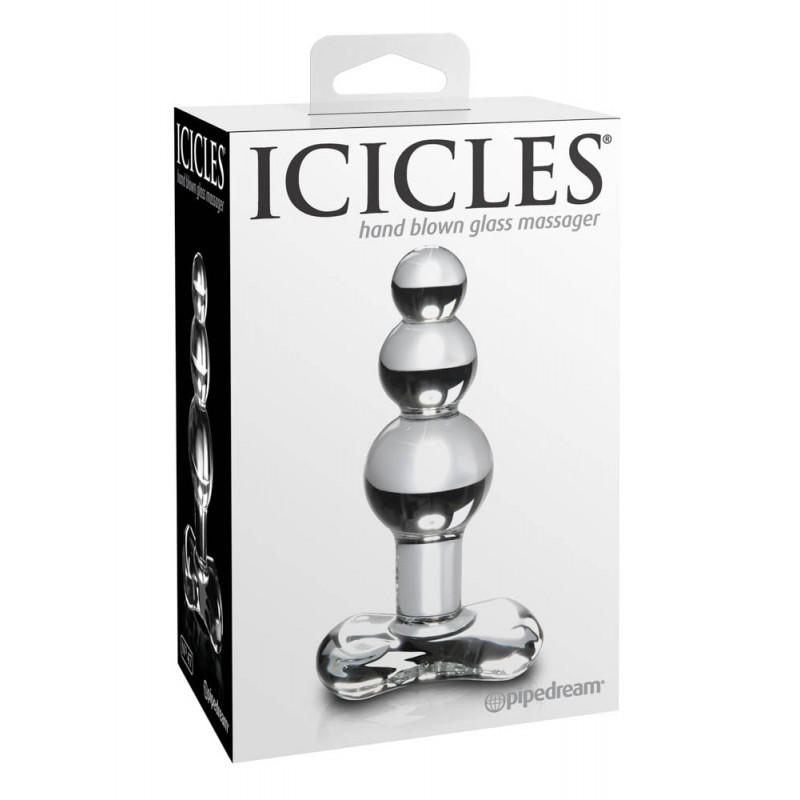 Скляна анальна пробка Icicles No.47
