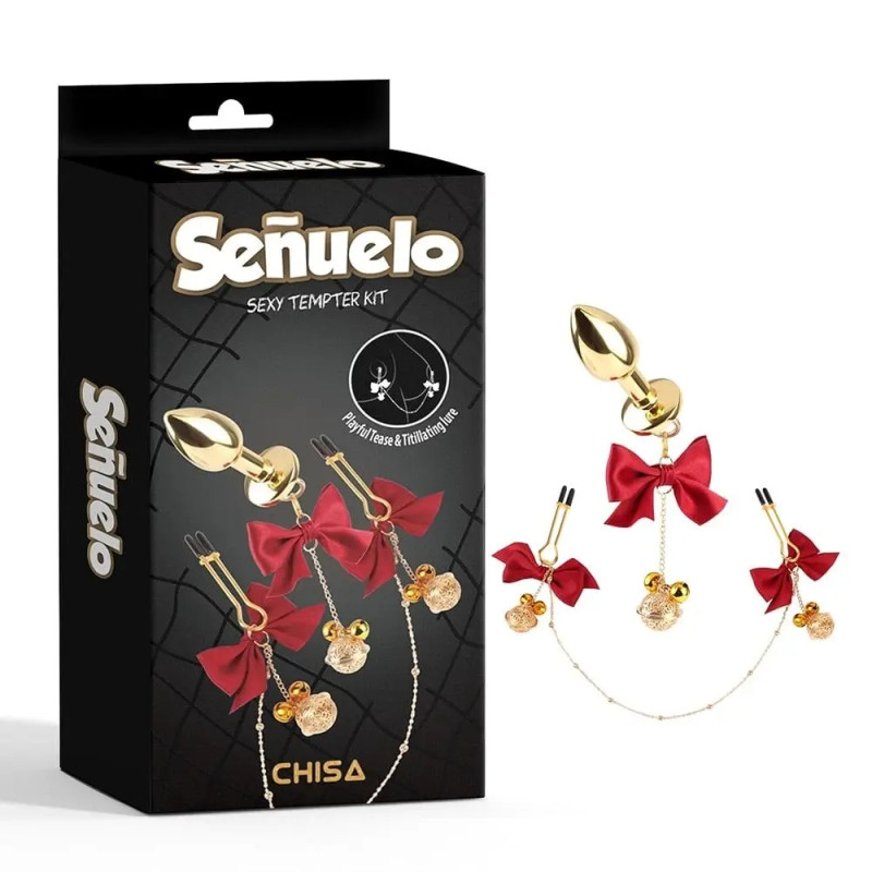 Набор зажимы для сосков и анальная пробка CHISA Senuelo Palyful Fetish Fantasy Kit