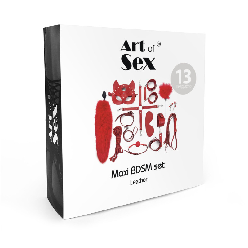 Набір БДСМ Art of Sex - Maxi BDSM Set Leather (13 предметів)