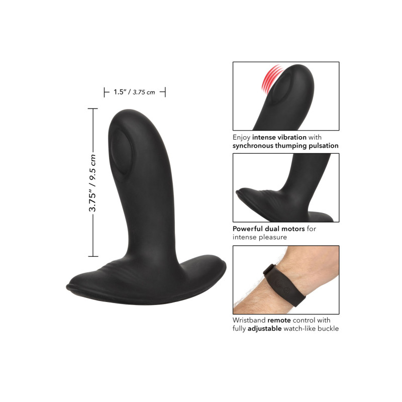 Масажер простати з пультом ДУ CalExotics Eclipse Wristbend Remote Pulsing Probe