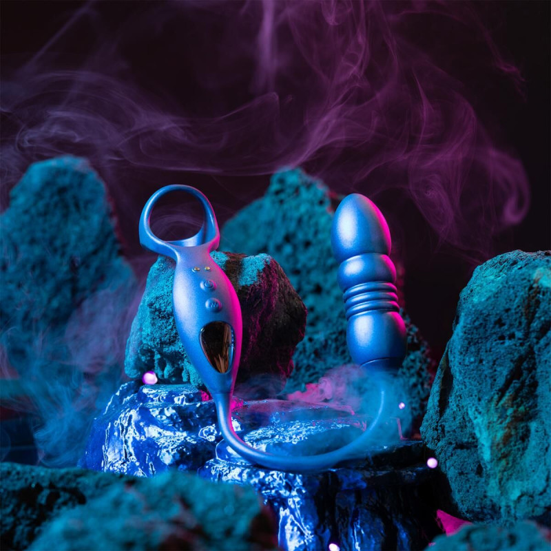 Ерекційне кільце з анальним стимулятором Hueman Deep Impact