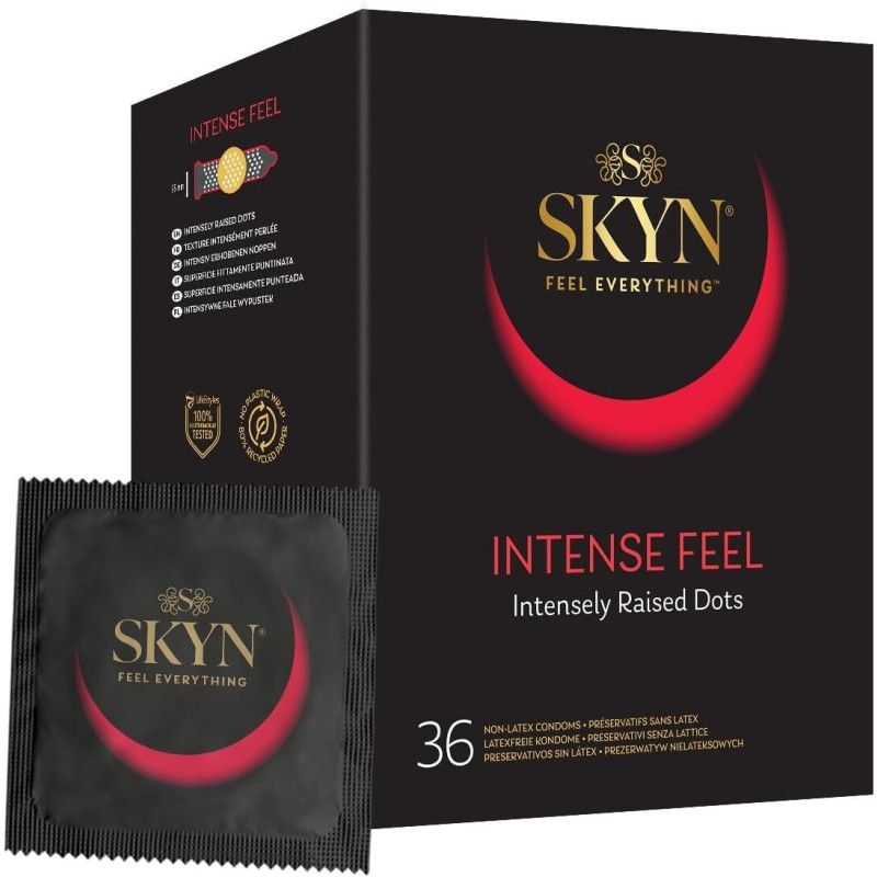 Безлатексные презервативы SKYN Intense с точками