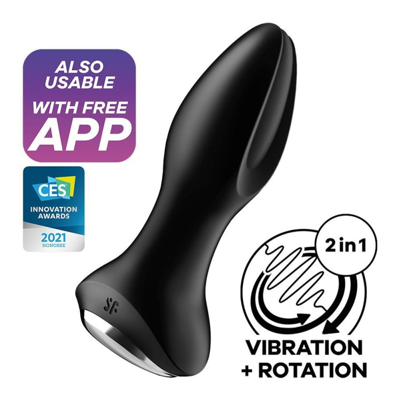 Анальна пробка з масажними кульками Satisfyer Rotator Plug 2+