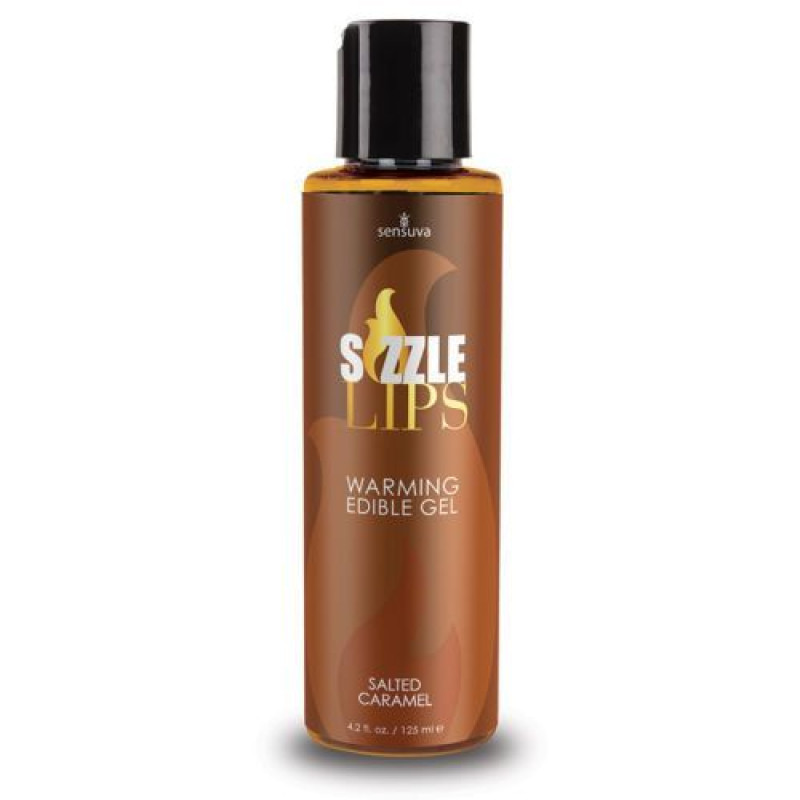 Їстівний зігріваючий гель для інтимного масажу Sensuva Sizzle Lips солона карамель