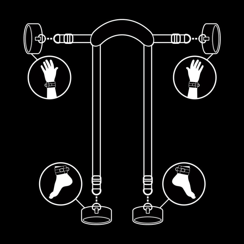 Фиксаторы для рук и ног Fetish Submissive с креплениями