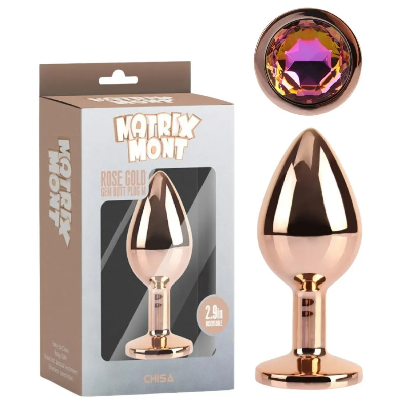 Анальная золотая пробка CHISA MATRIX MONT