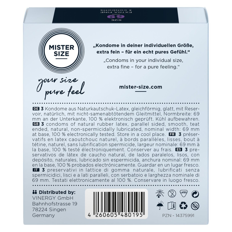 Mister Size pure feel розмір 69