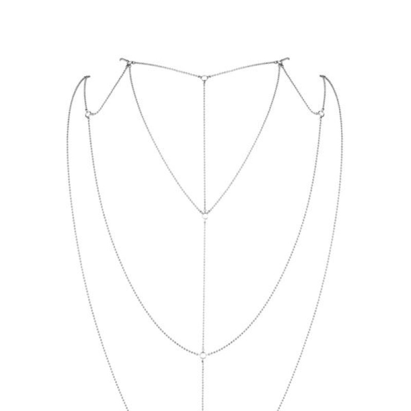 Прикраса для спини та декольте Bijoux Indiscrets Magnifique Back and Cleavage Chain - Silver