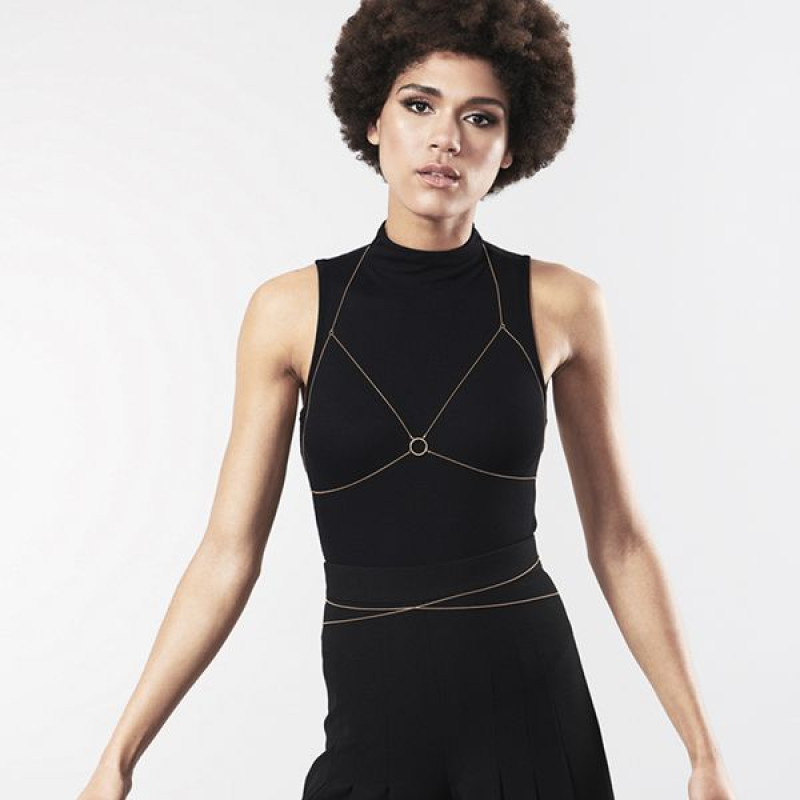 Прикраса-портупея Bijoux Indiscrets Magnifique Bra Chain - Gold
