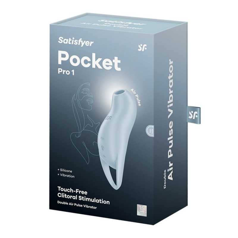 Вакуумний кліторальний стимулятор із вібрацією Satisfyer Pocket Pro 1