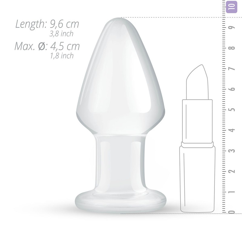 Скляна анальна пробка Gildo Glass Buttplug No.25