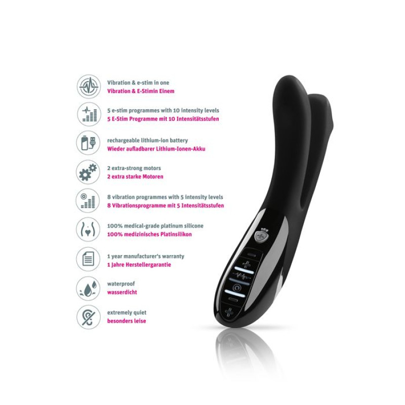 Вібратор з електростимуляцією Mystim Tingling Aparte eStim Black