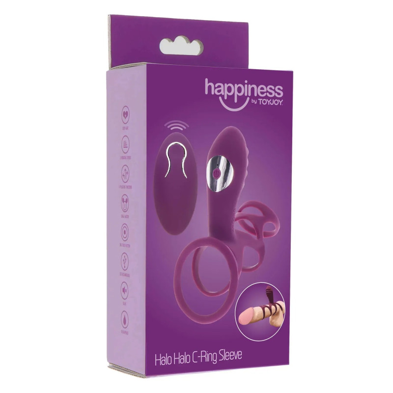 Эрекционное вибро кольцо ToyJoy Halo Halo C-Ring Sleeve