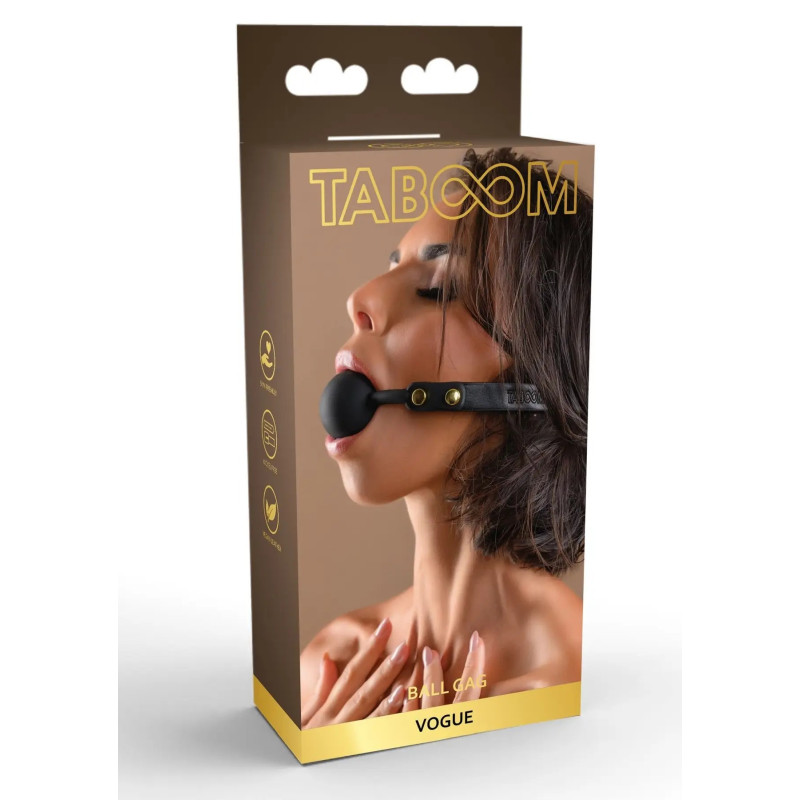 Кляп-кулька з золотою фурнітурою Taboom Ball Gag