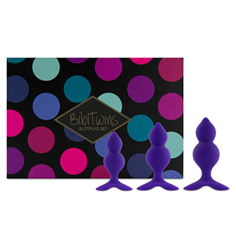 Набір анальних пробок Feelztoys - Bibi Twin Butt Plug Set 3 PCS