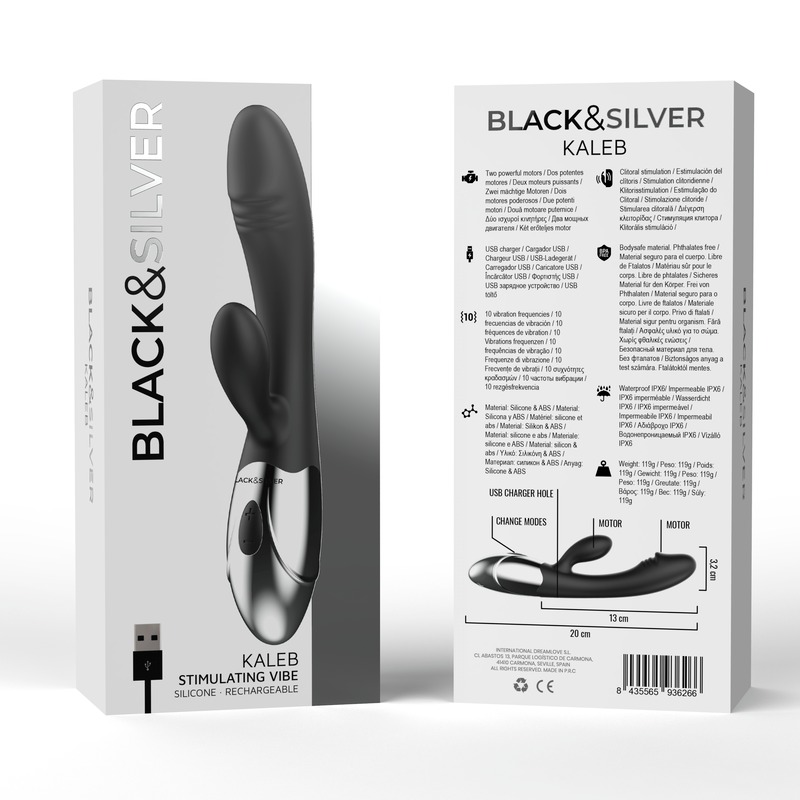 Вібратор кролик Black&Silver Kaleb