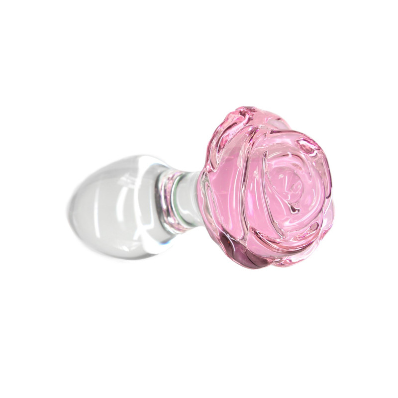 Стеклянная анальная пробка Pillow Talk Rosy Luxurious Glass Anal Plug